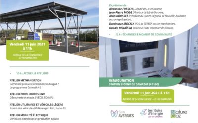 11 juin 2021 –  Inauguration de la Station BioGNV du Confluent à Damazan